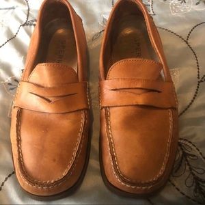 EUC, Very nice tan soft leather loafers, Men’s Sperry’s size 10 1/2